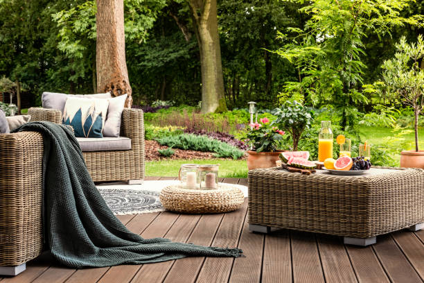 outdoor wicker sectiona